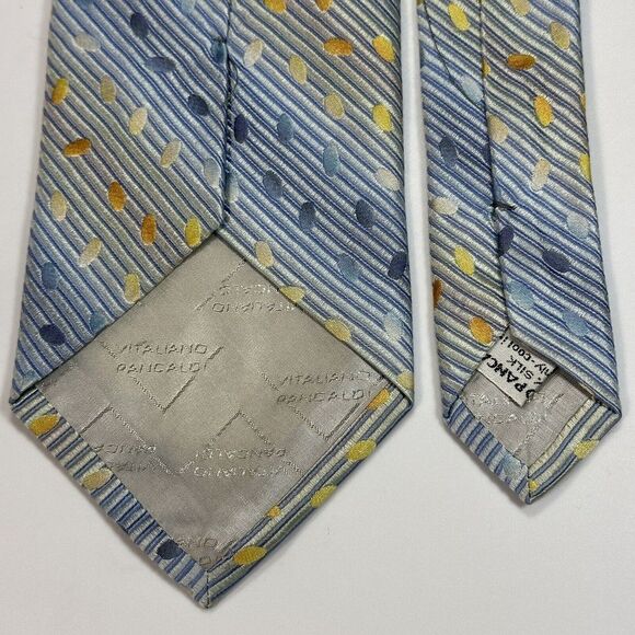 VITALIANO PANCALDI Men's 100% Silk Necktie ITALY Abstract Colorful MultiColor - Picture 6 of 10
